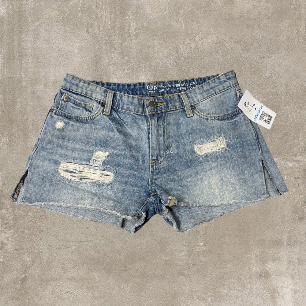 Gap Sexy Boyfriend Distressed Denim Cutoff Shorts Size 2 / 26